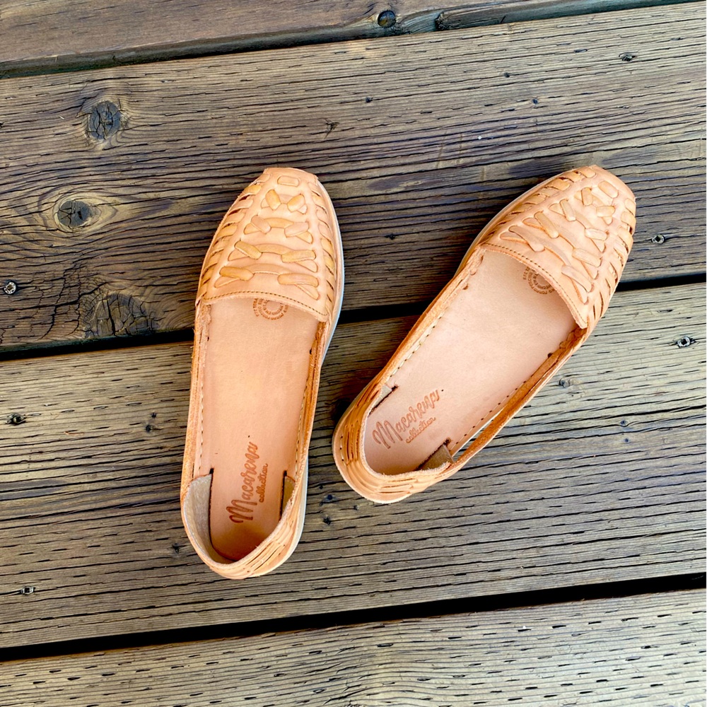 COPY - New Leather huaraches, almond color